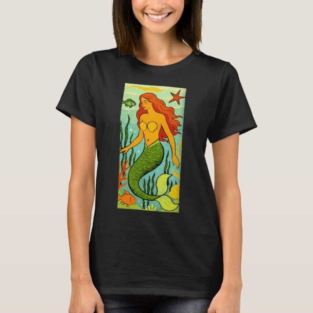 Mermaid with Fish T-Shirt (Front)