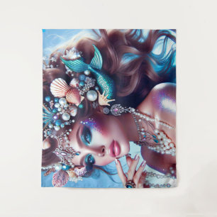 Mermaid with Sea Treasures Jewellery Tapestry