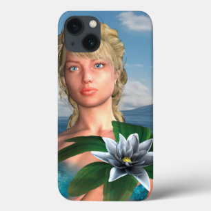 Mermaid with Water Lily Flower iPhone 13 Case