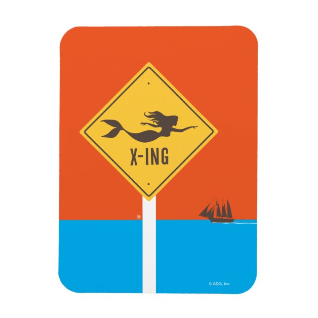 Mermaid X-ing Magnet (Vertical)