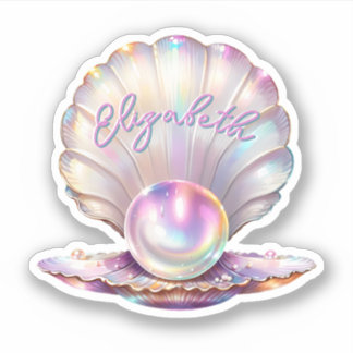 Mermaidcore Pastel Iridescent Pearl Clamshell