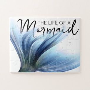 #MermaidLife Life of a Mermaid   Tail Quote Jigsaw Puzzle