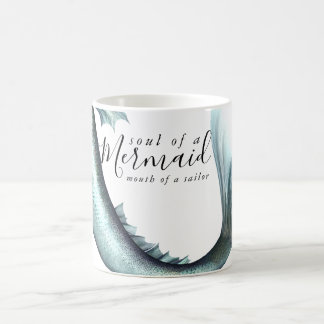 #MermaidLife Sailor Mouth Mermaid Soul | Aqua Teal Coffee Mug