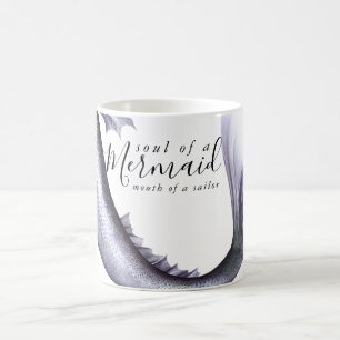 #MermaidLife Sailor Mouth Mermaid Soul   Purple Coffee Mug