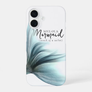 #MermaidLife Sailor Mouth Mermaid Soul Quote iPhone 16 Case