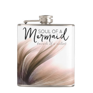 #MermaidLife Sailor Mouth Mermaid Soul   Rose Gold Hip Flask