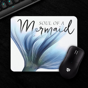 #MermaidLife Soul of a Mermaid   Tail Quote Mouse Pad