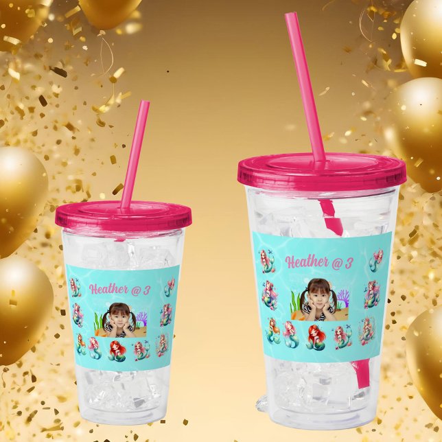 Mermaids Acrylic Tumbler Birthday Favour (Creator Uploaded)