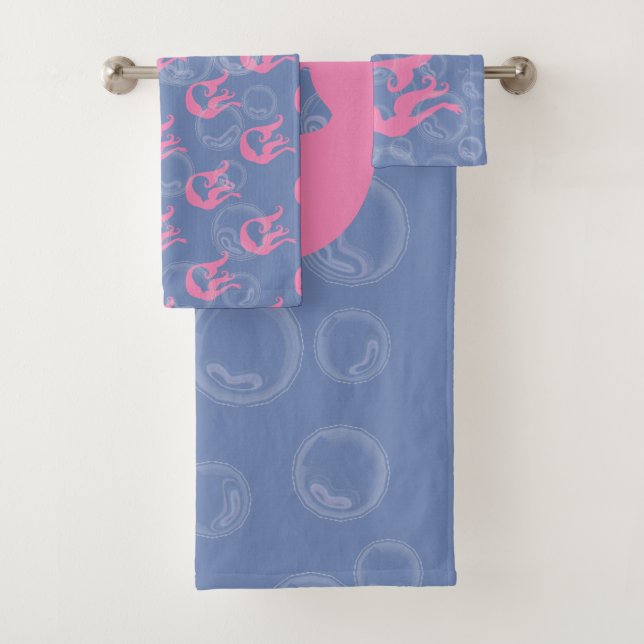 Mermaids and Bubbles Bath Towel Set (Insitu)