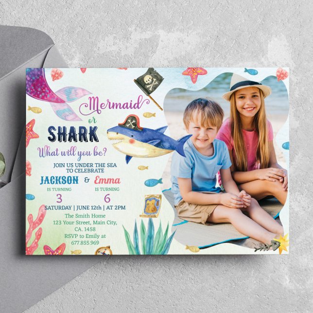 Mermaids And Pirates Birthday Invitation (Creator Uploaded)