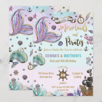 Mermaids and Pirates Twins Birthday Under the Sea