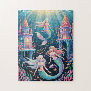Mermaids and underwater castles jigsaw puzzle