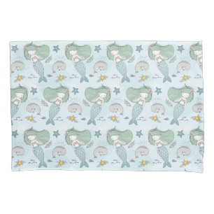 Mermaids and Whales Pillowcase