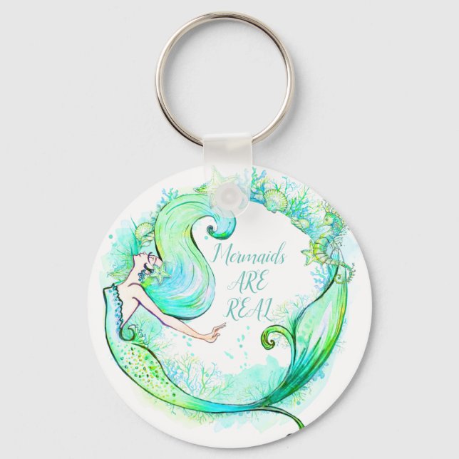 Mermaids are Real Favors Key Ring (Front)