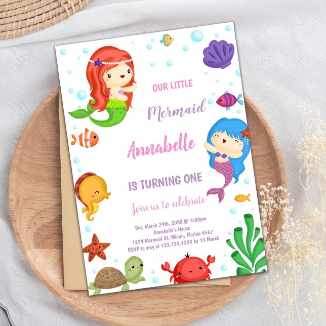 Mermaids Birthday Invitations (Mermaids Birthday Invitations)