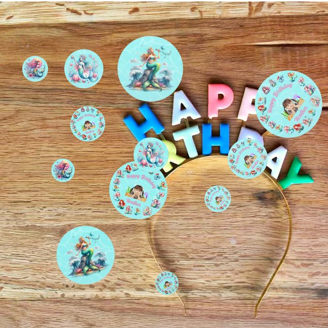 Mermaids Birthday Table Confetti for Kids Party (Creator Uploaded)
