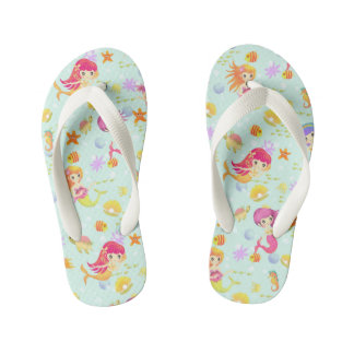 Mermaids Blue Kid's Thongs