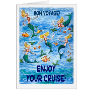 Mermaids 'Bon Voyage' card for a Cruise