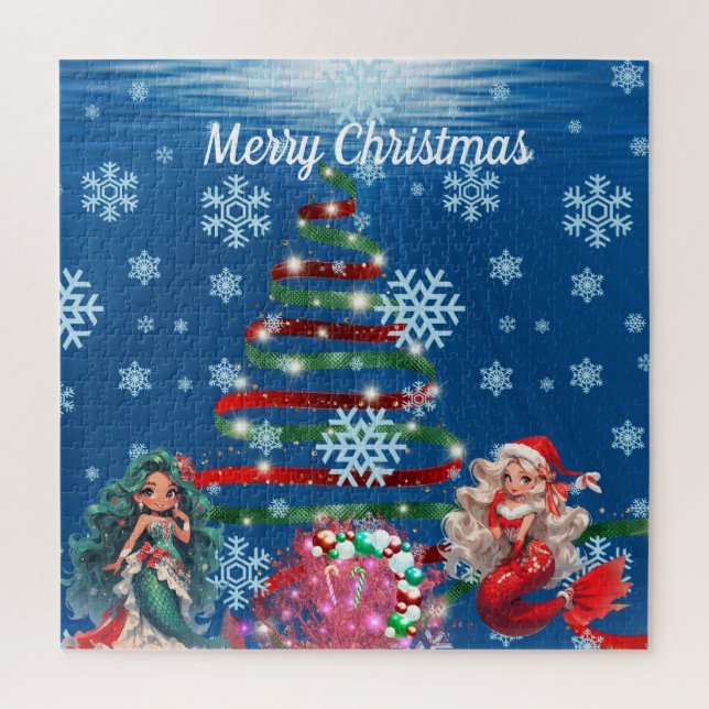 Mermaids Christmas Puzzle (Vertical)