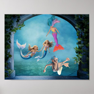 Mermaids come in all shapes and sizes. poster