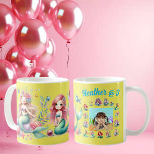 Mermaids Custom Photo Mug Kids Birthday Favour