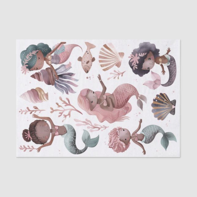 Mermaids Decoupage Tissue Paper (Front)