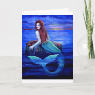 "Mermaid's Dinner" note card