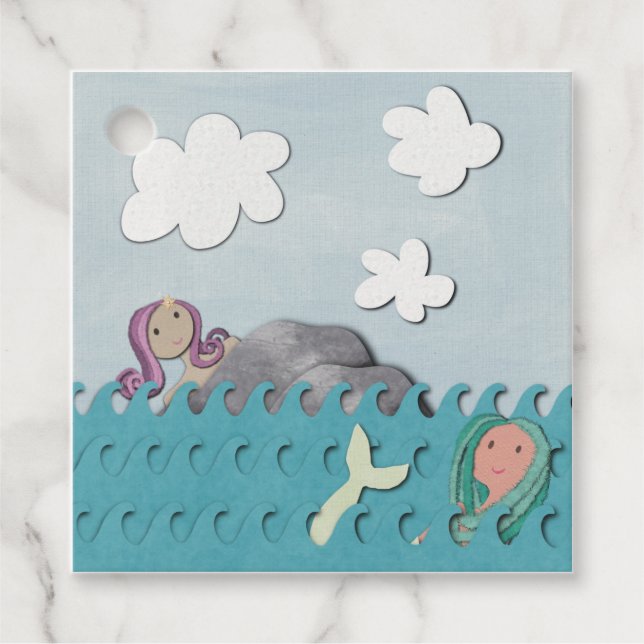 Mermaids  favour tags (Front)