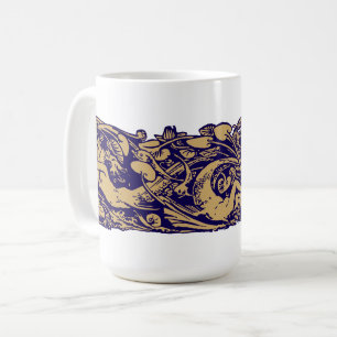 Mermaids & Fish Swimming Among Lily Pads Coffee Mug
