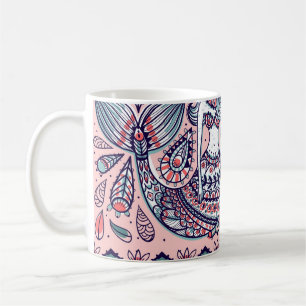 Mermaids Folk Elements Vintage Seamless Coffee Mug
