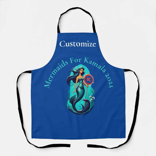 Mermaids For Kamala 2024 Thunder_Cove Apron (Front)