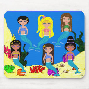 Mermaids from around the World-Mousepad Mouse Pad