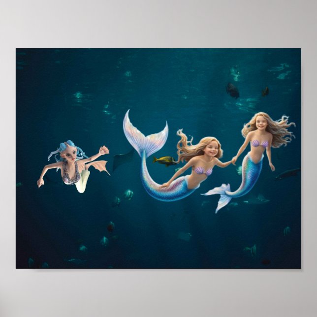 Mermaids having fun. poster (Front)