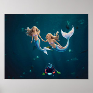 Mermaids having fun. poster