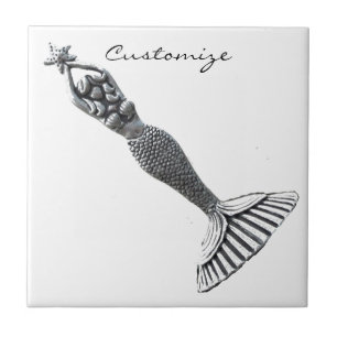Mermaids Holding Stars Thunder_Cove Ceramic Tile