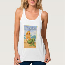 Mermaids Make Waves Retro Pin-Up | Coastal Beach