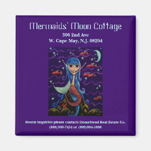Mermaid's Moon Cottage Business Card Magnet