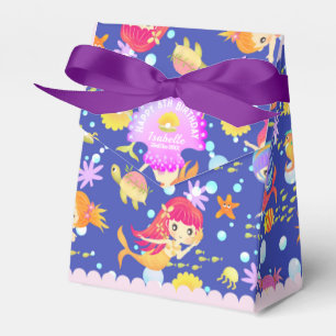 Mermaids Navy Blue  Favour Box