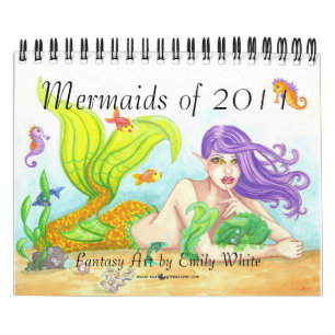 Mermaids of 2011 fantasy illustration art calendar
