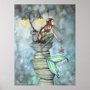 Mermaid's Perch Poster by Molly Harrison