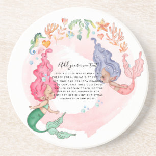 MERMAIDS Personalised Coaster