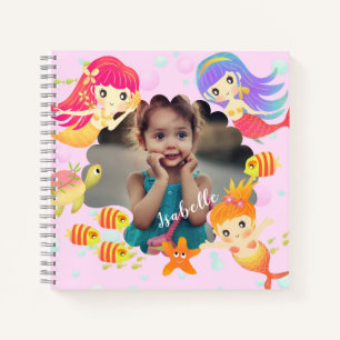 Mermaids Pink Photo Notebook