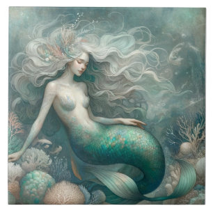 Mermaid's Reef Sanctuary - Serene Tile Decor