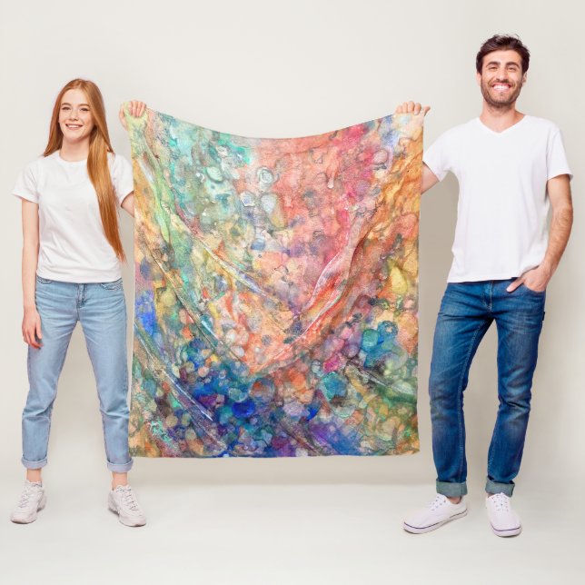 Mermaid's Shadow: Ocean Depths Fleece Blanket (In Situ)
