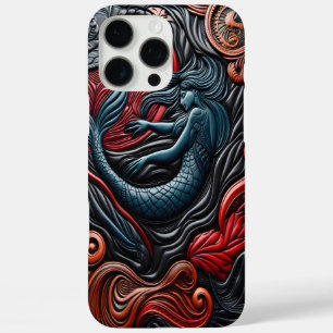 Mermaids Swim in a Colourful Ocean Relief Art iPhone 16 Pro Max Case