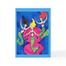 Mermaids Swimming Greeting Card