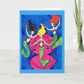 Mermaids Swimming Greeting Card