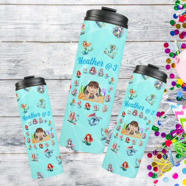 Mermaids Thermal Tumbler Kids Birthday Gift (Creator Uploaded)
