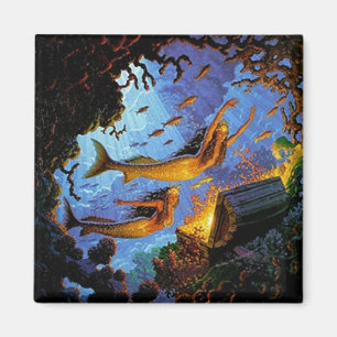 Mermaids Treasure Of Gold Magnet