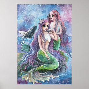 Mermaids Under the Stars Poster